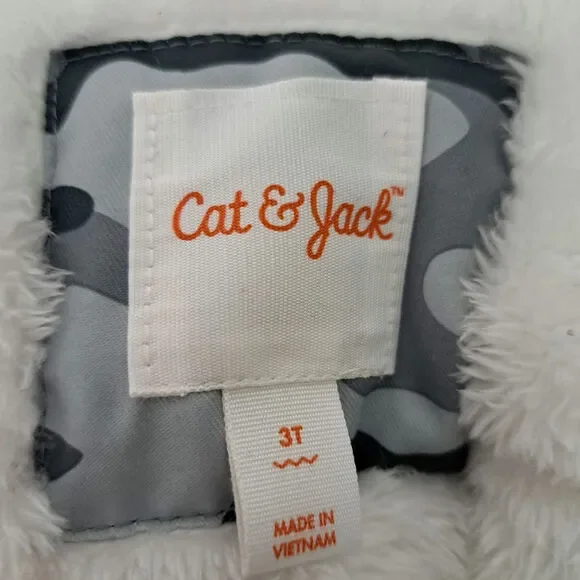 Cat & Jack Toddler Boys Camo Full Zip Puffer Winter Coat 3T - Picture 7 of 10